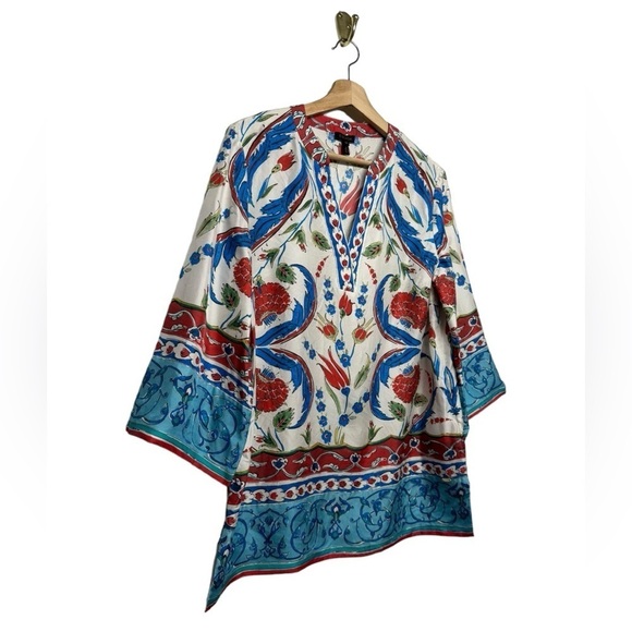 ESCADA Silk Floral Blouse Fantasy 36/US6 - Picture 7 of 14